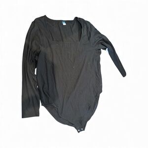 Old Navy Black Long Sleeve Bodysuit